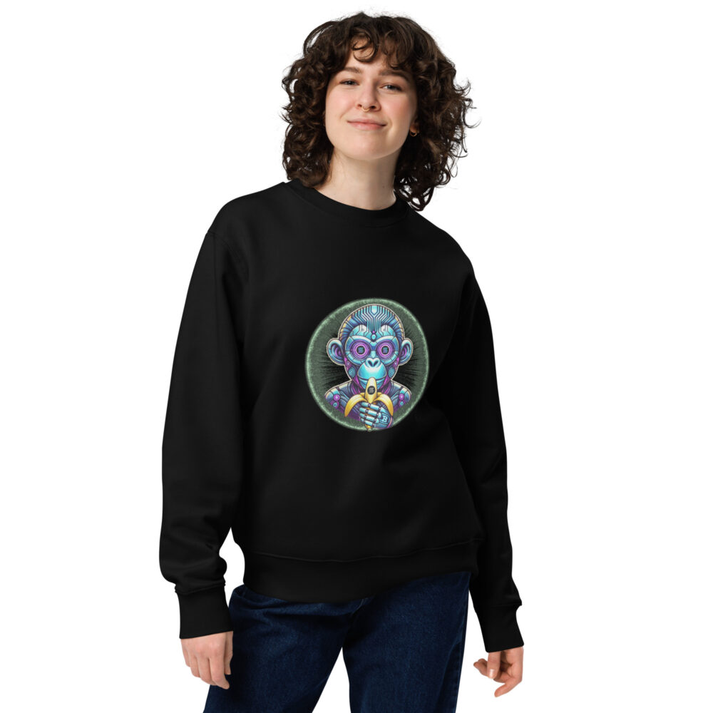 Unisex eco sweatshirt - MonkeyAI Coin - Image 3