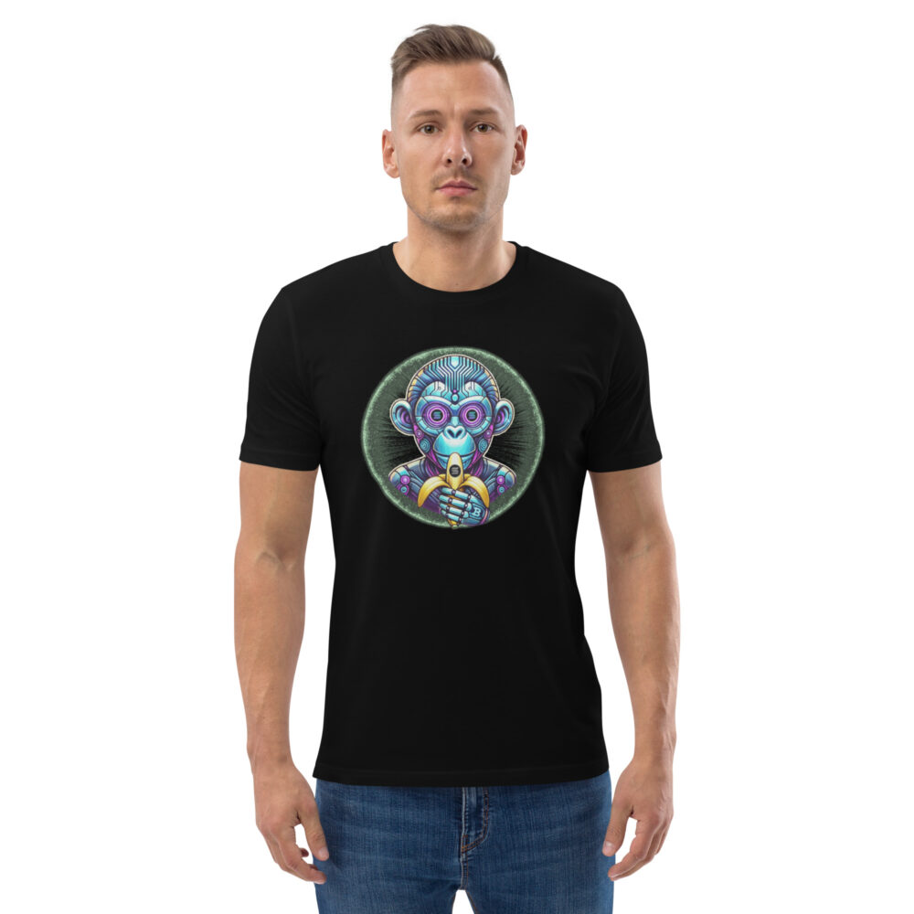 Unisex organic cotton t-shirt - MonkeyAI Coin - Image 3