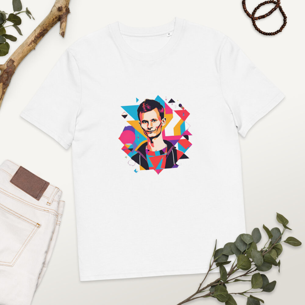 Unisex organic cotton t-shirt - Vitalik Buterin - Image 7