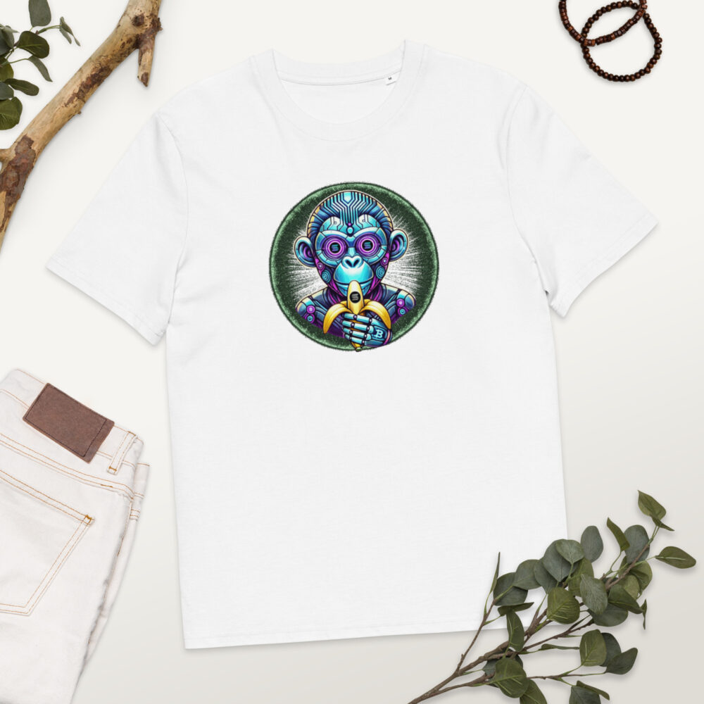 Unisex organic cotton t-shirt - MonkeyAI Coin - Image 7