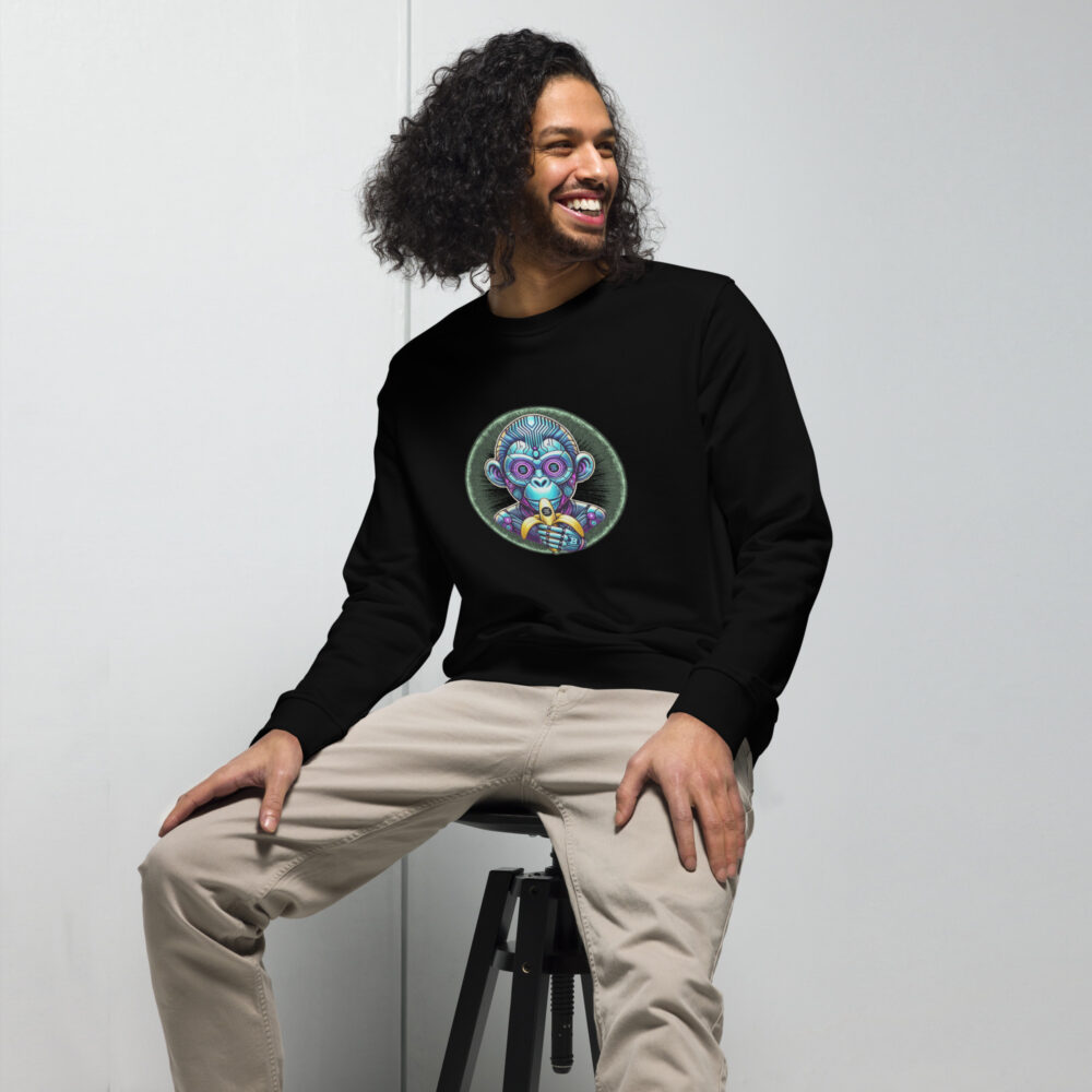 Unisex organic sweatshirt - MonkeyAI Coin - Image 2