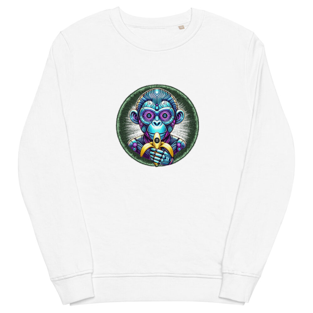 Unisex organic sweatshirt - MonkeyAI Coin - Image 8