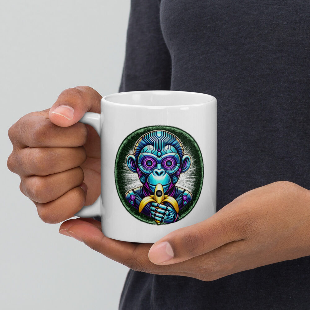 White glossy mug - MonkeyAI Coin - Image 3