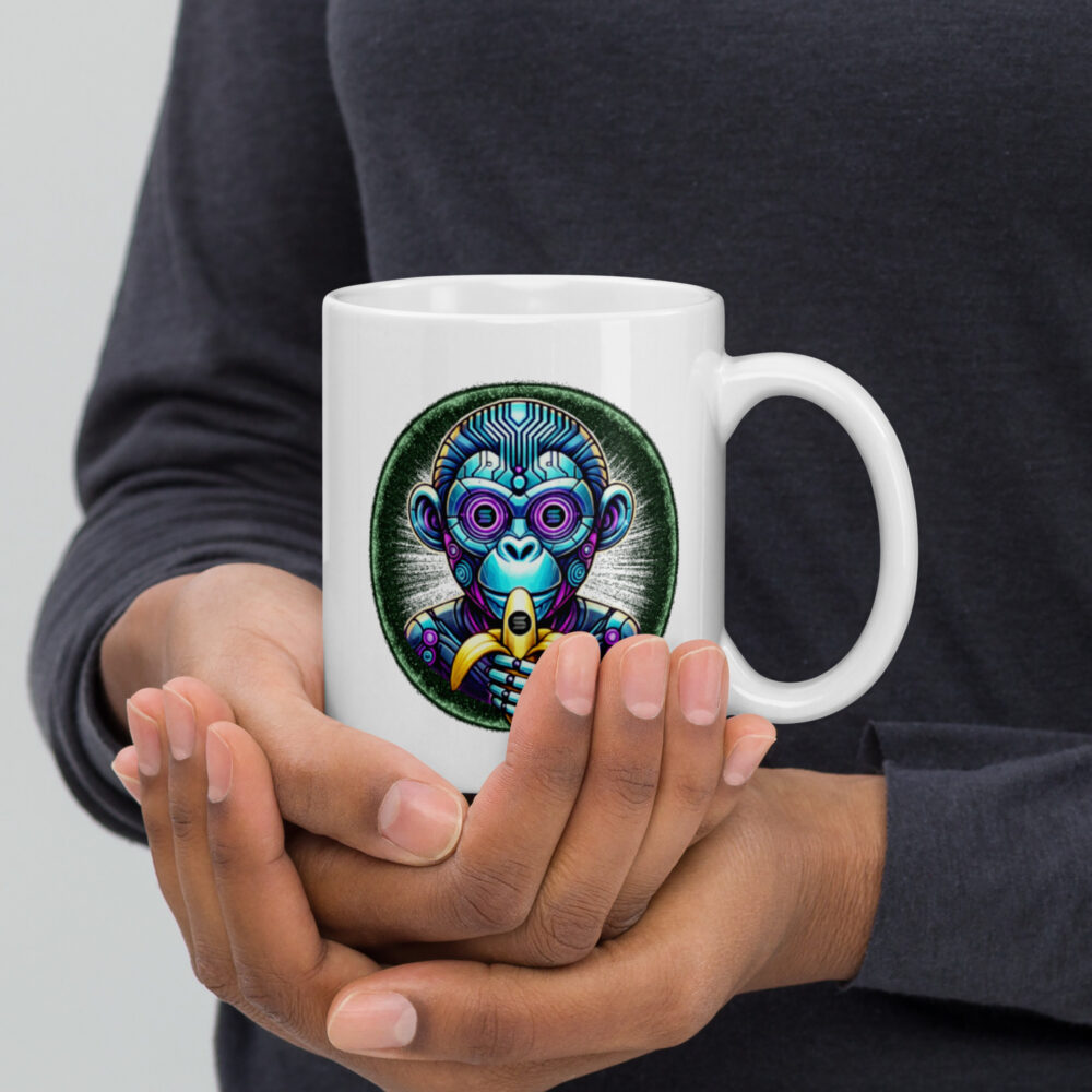 White glossy mug - MonkeyAI Coin - Image 2