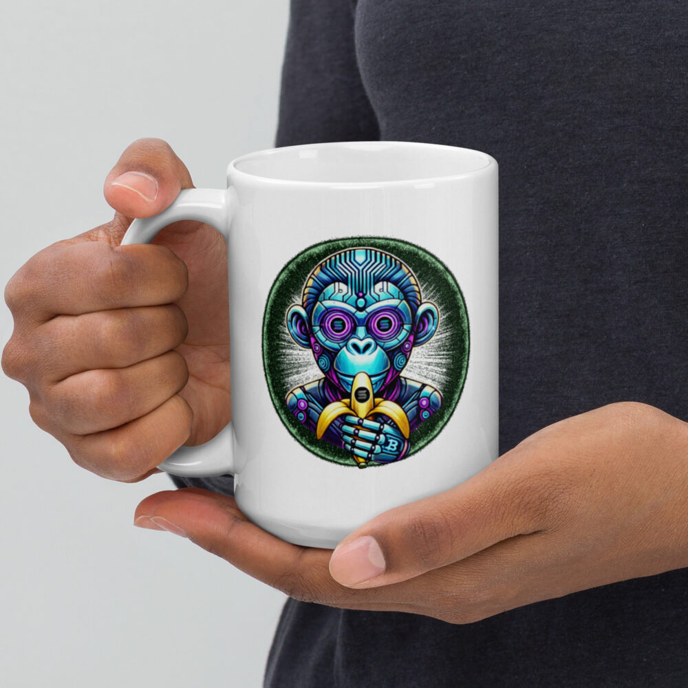 White glossy mug - MonkeyAI Coin - Image 5