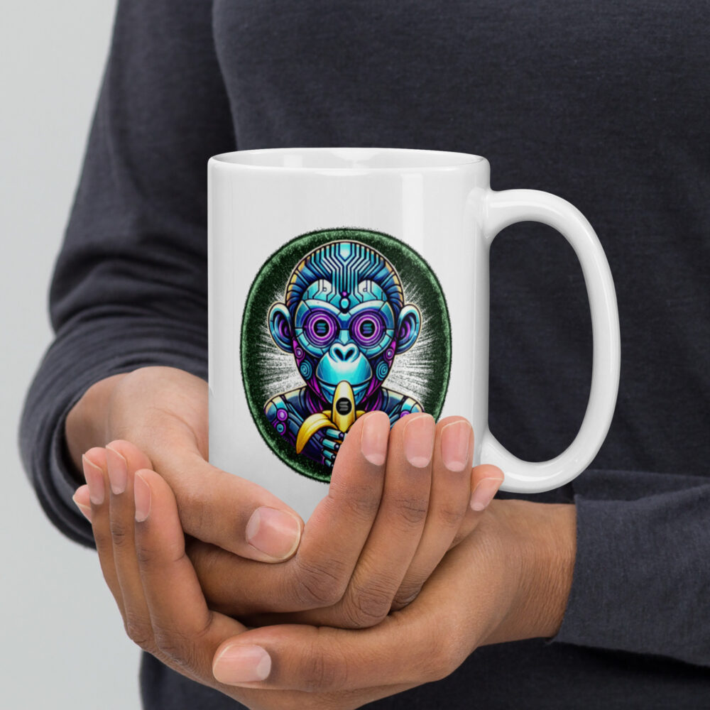 White glossy mug - MonkeyAI Coin - Image 4